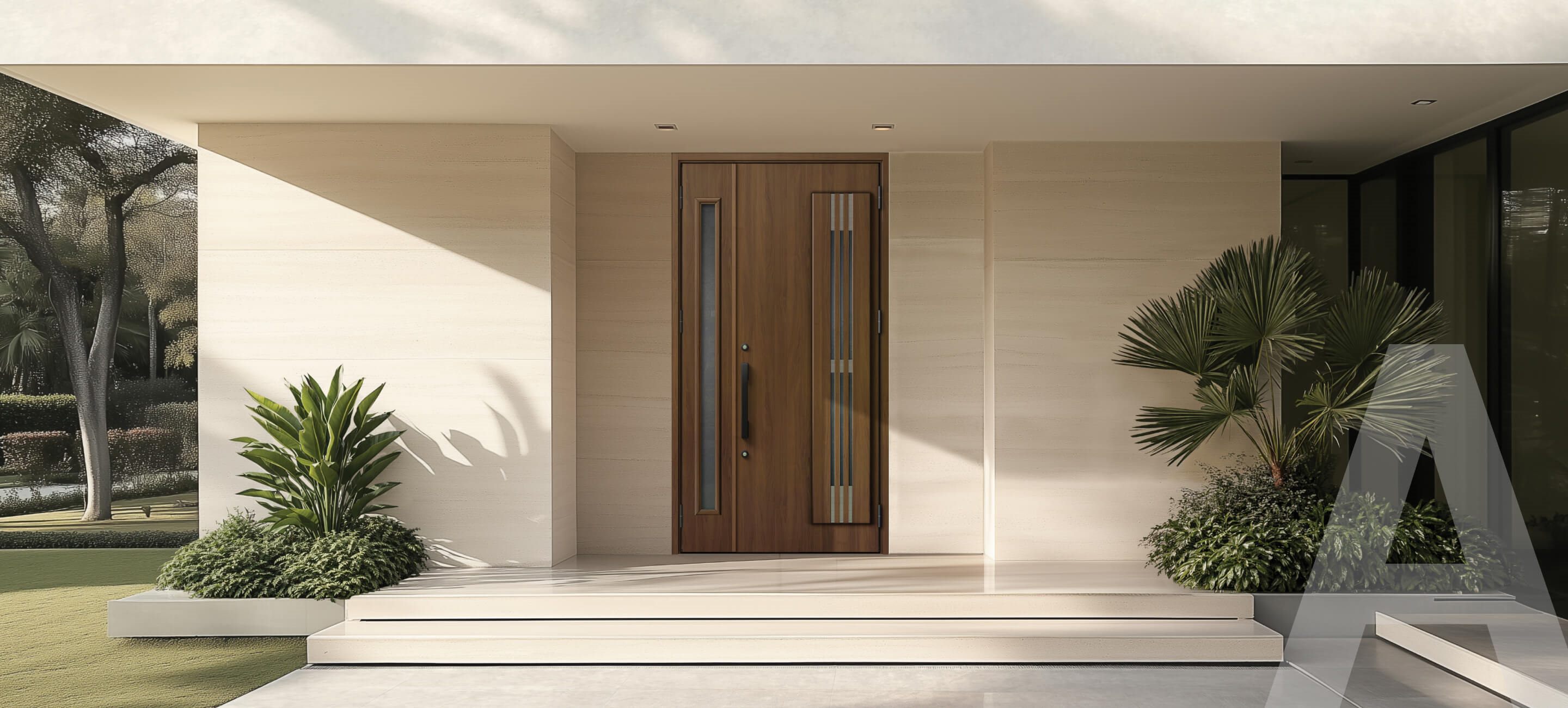 Minimal entrance door design