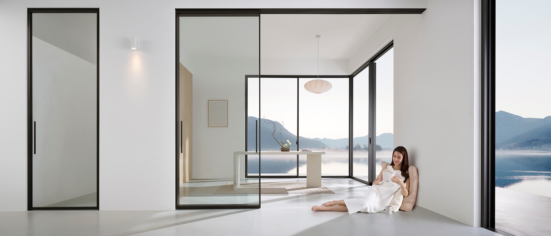 Clean minimalist interior design